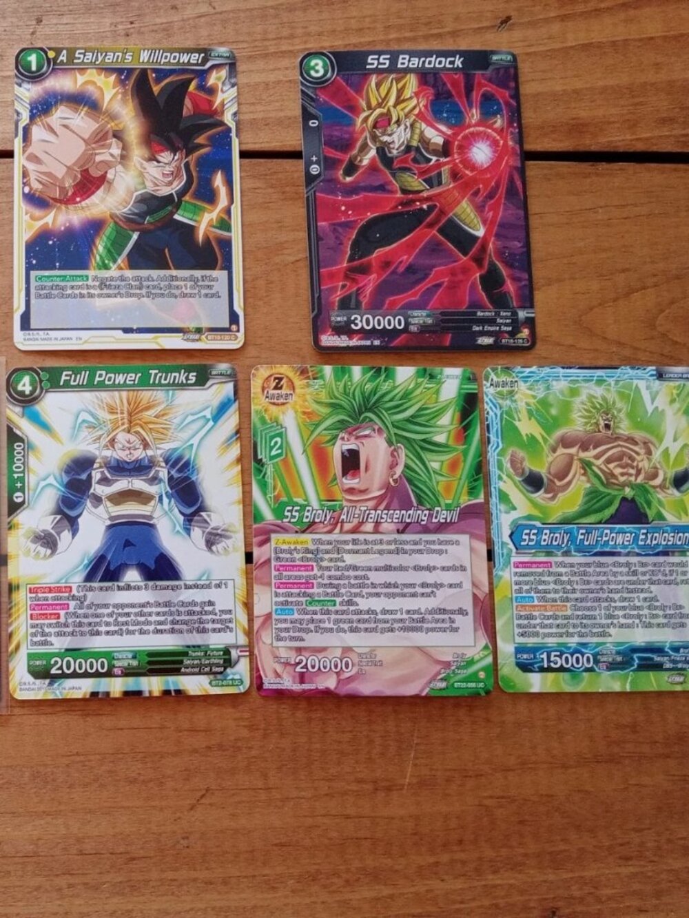 Dragon Ball Super Card Game 22 Trading Card Lot